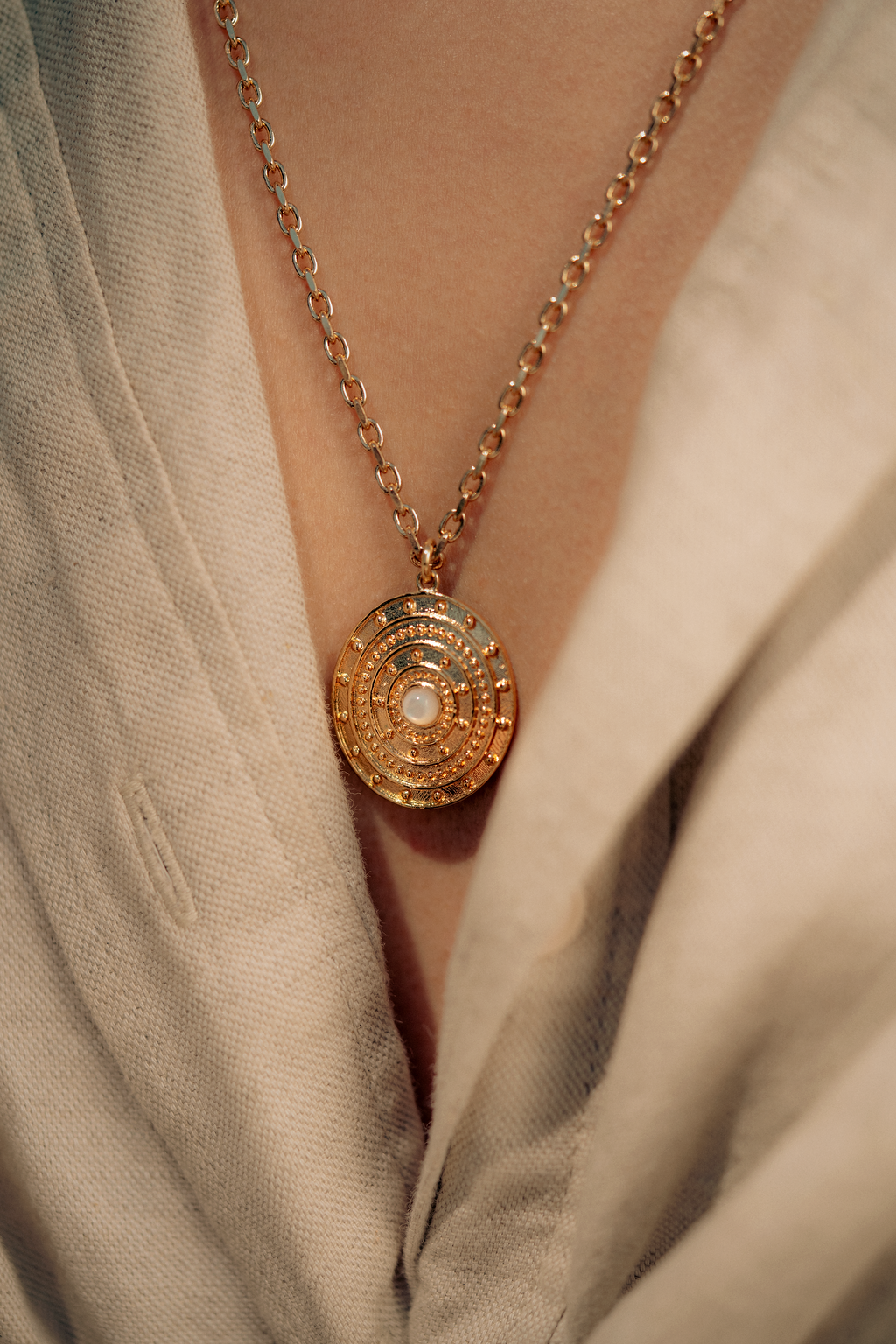 Collier long talisman
