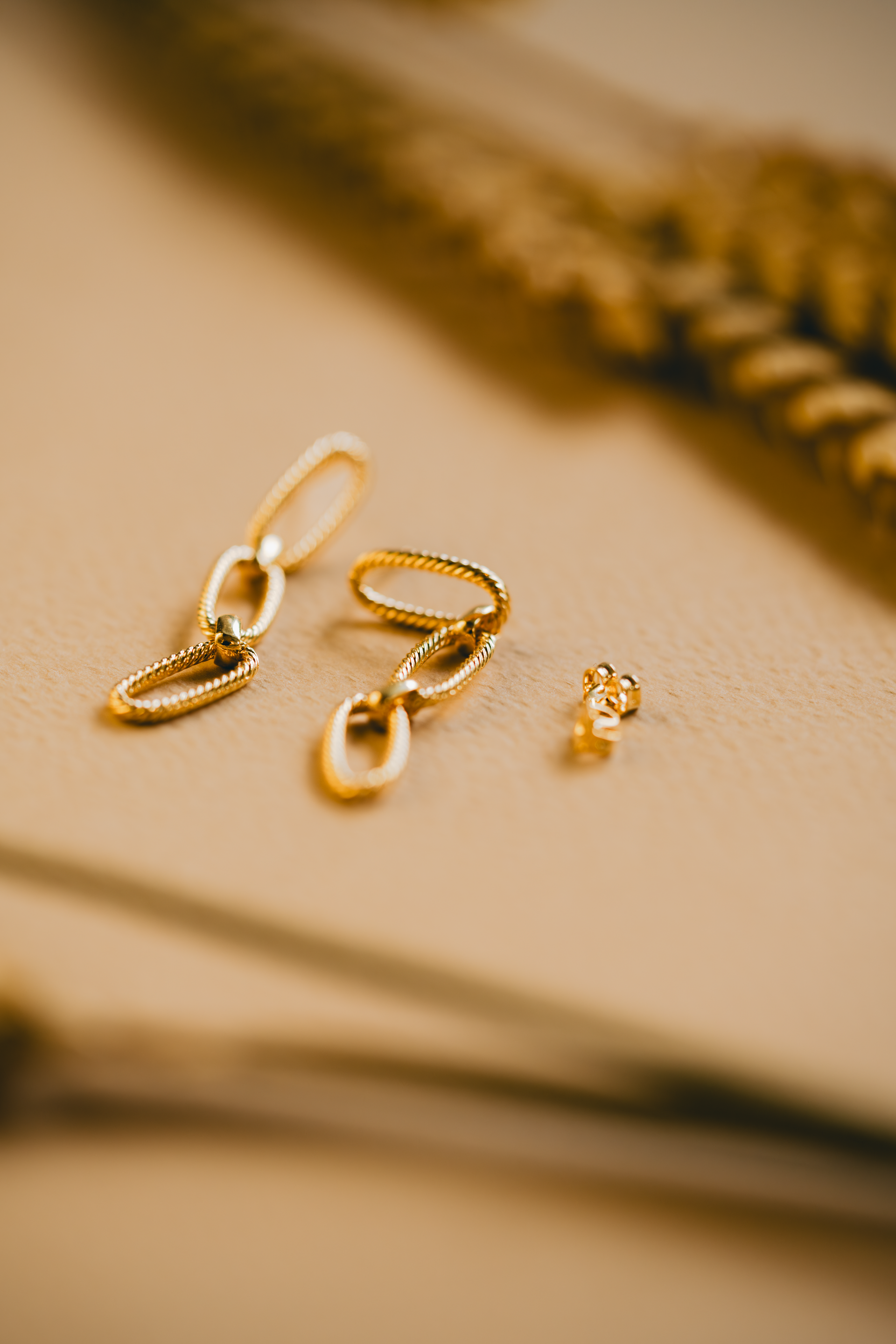 Boucles d'oreilles chaîne rectangle