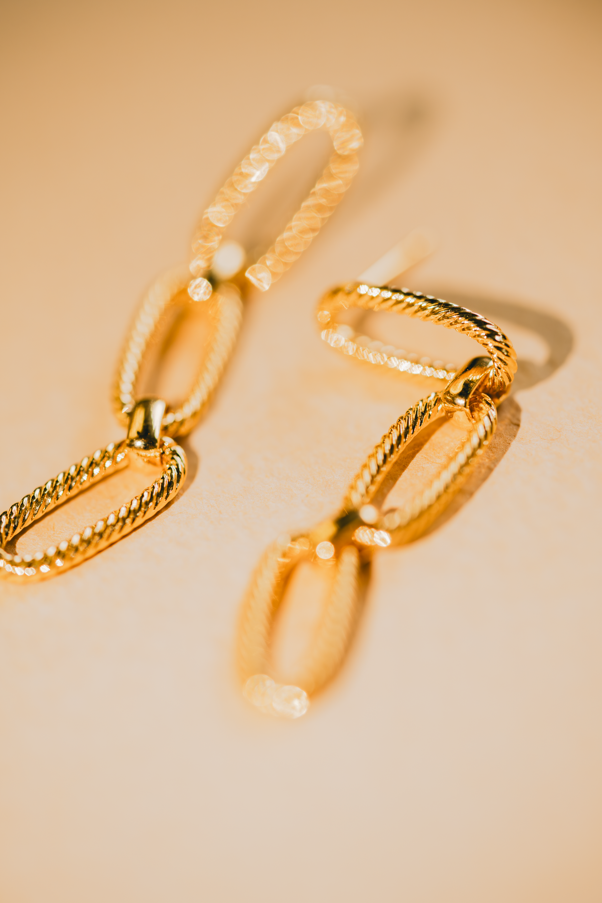 Boucles d'oreilles chaîne rectangle