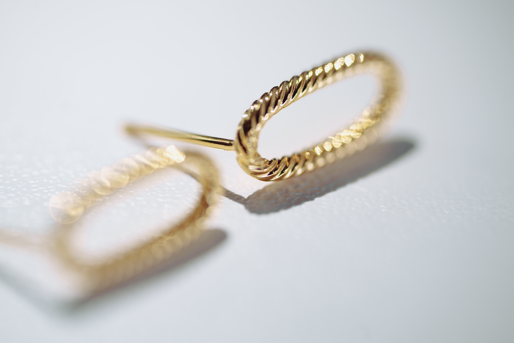 Boucles d'oreilles puces rectangle