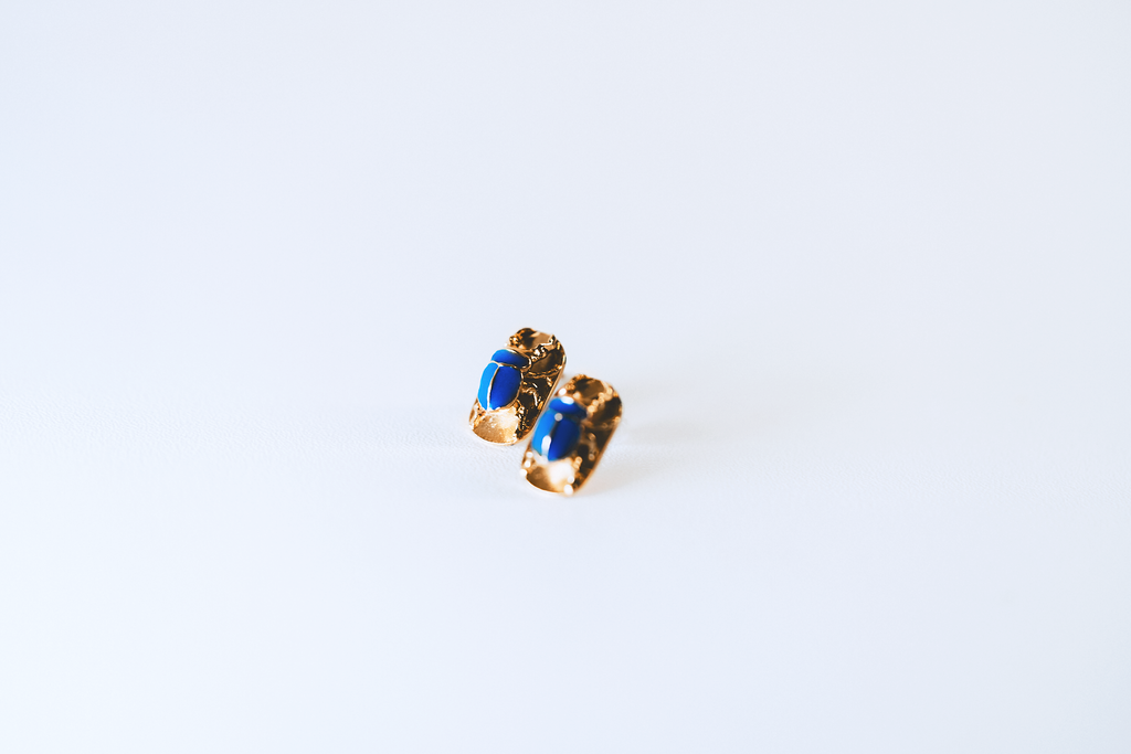 Boucles d'oreilles scarabée